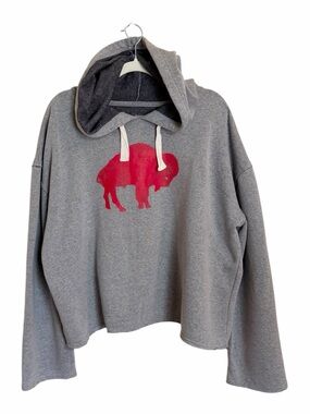 Women's Gray Buffalo Bills Hoodie. Size XXL.